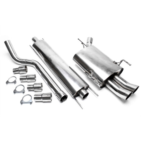 sistema di scarico 2x76mm DTM per Opel Corsa C (Cod. T-EVOCOCAED76)