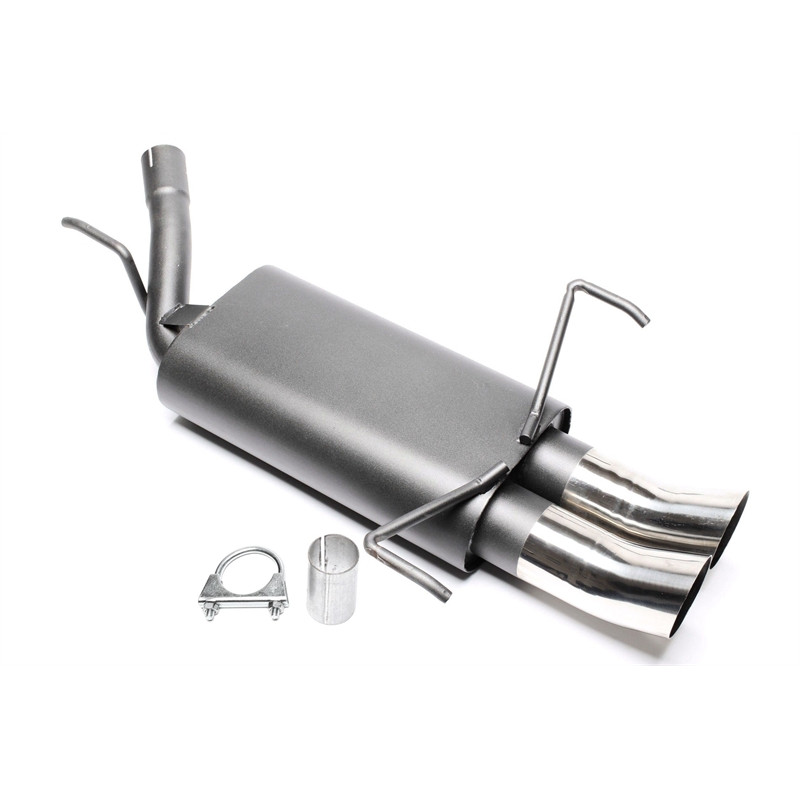silenziatore sportivo  2x76mm DTM per Opel Corsa C (Cod. T-EVOCOCED76)