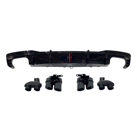Diffusore Posteriore Audi A7 C8 2019-2024 Look S7 per SLine (Cod. E-TCA0339)