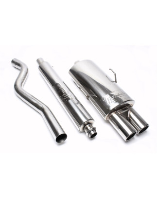 sistema di scarico 2x76mm round/flanged per Peugeot 106 Phase I+II (Cod. T-EVO106AE276)