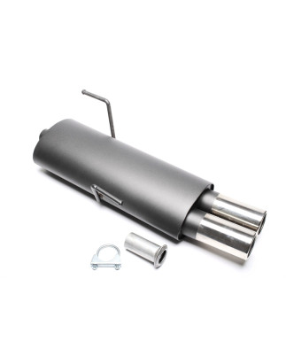 silenziatore sportivo  2x76mm per Peugeot 206 hatchback (Cod. T-EVO206E276)