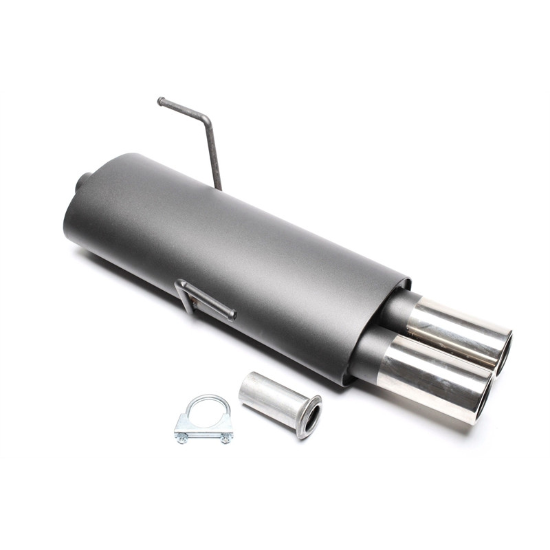 silenziatore sportivo  2x76mm per Peugeot 206 hatchback (Cod. T-EVO206E276)