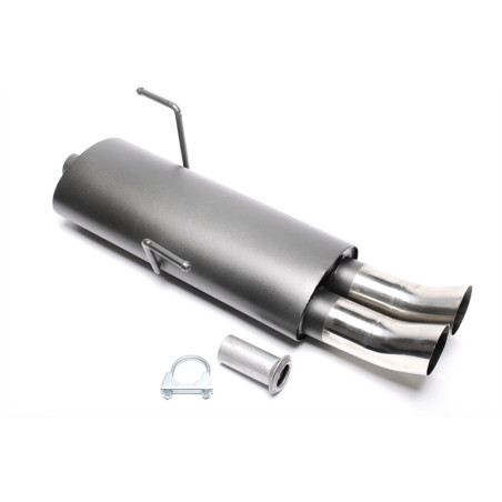 silenziatore sportivo  2x76mm DTM per Peugeot 206 hatchback (Cod. T-EVO206ED76)