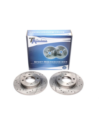 set dischi freno sportivi  post. per Peugeot 405 I+II / 405 Break I+II (Cod. T-EVOBS1272P)