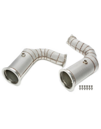Downpipe con convertitore catalitico + protezione termica per Porsche Cayenne Turbo  9YA (Cod. T-06P