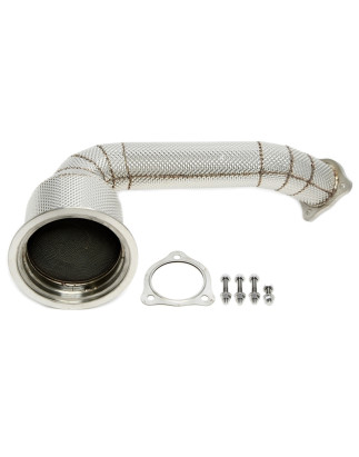 Downpipe con protezione termica and convertitore catalitico / pre-convertitore catalitico set pip...