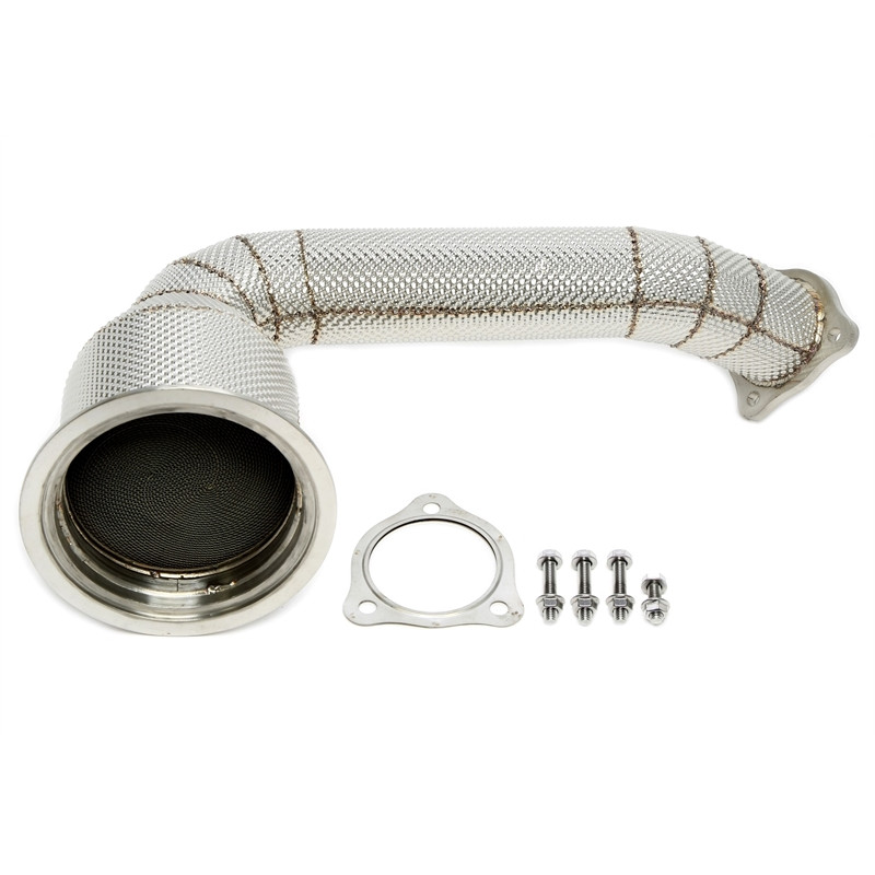 Downpipe con protezione termica and convertitore catalitico / pre-convertitore catalitico set pip...