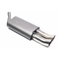 silenziatore sportivo  2x76mm DTM per Renault Twingo I (Cod. T-EVOREED76)