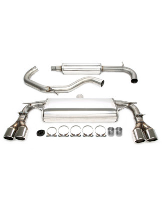 sistema di scarico  2x80mm  per VW Golf VII 1.2+1.4TSI  AU (Cod. T-02VW029-8D)