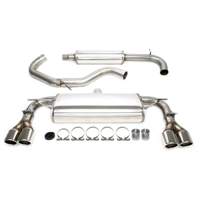 sistema di scarico  2x80mm  per VW Golf VII 1.2+1.4TSI  AU (Cod. T-02VW029-8D)
