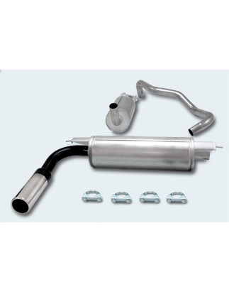 scarico sportivo 1x80mm per Volvo 240 con convertitore catalitico  P240/242 (Cod. T-01VO010-14)