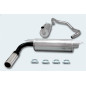 scarico sportivo 1x80mm per Volvo 240 con convertitore catalitico  P240/242 (Cod. T-01VO010-14)