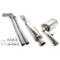 sistema di scarico 1x100mm per Volvo V70 II Turbo 2WD BJ 6/04-  S (Cod. T-02VO026-10)