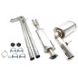 sistema di scarico 1x100mm per Volvo V70 II AWD 2.4D-D5/2.5T from BJ06/04  S (Cod. T-02VO027-10)