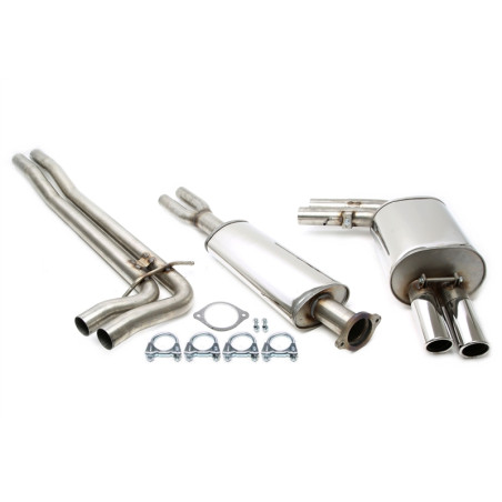 sistema di scarico 2x70mm per Volvo V70 II R  S /S60 I R  R (Cod. T-02VO029-15)