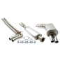 sistema di scarico 2x70mm per Volvo V70 II R  S /S60 I R  R (Cod. T-02VO029-15)