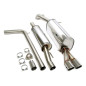 sistema di scarico 2x80mm per VW Polo 6R (Cod. T-02VW018-8)
