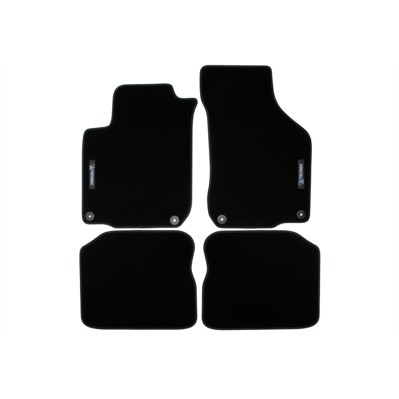 Set tappeti per auto con Logo per VW Golf 4  1J, VW Bora  1J, VW New Beetle  9C 1C (Cod. T-34VW04)