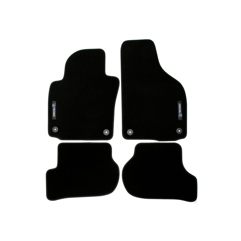 set tappeti con logo per VW Golf 5  1K, VW Golf 6  5K, VW Jetta 3  1K, VW Scirocco  137 (Cod. T-34VW