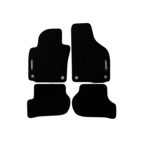 set tappeti con logo per VW Golf 5  1K, VW Golf 6  5K, VW Jetta 3  1K, VW Scirocco  137 (Cod. T-34VW