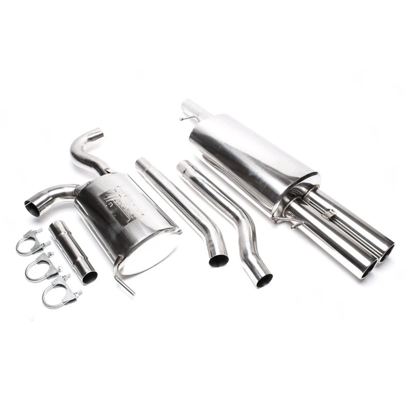 sistema di scarico 2x76mm per VW Passat berlina + Variant,  3B/3BG (Cod. T-EVO3BAE276)