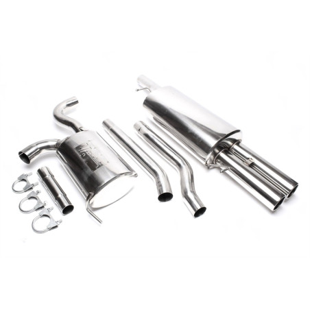 sistema di scarico 2x76mm per VW Passat berlina + Variant,  3B/3BG (Cod. T-EVO3BAE276)