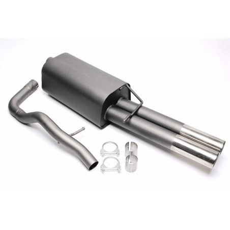 silenziatore sportivo  2x76mm per VW Bora, Bora Variant 1J (Cod. T-EVOBORAE276)