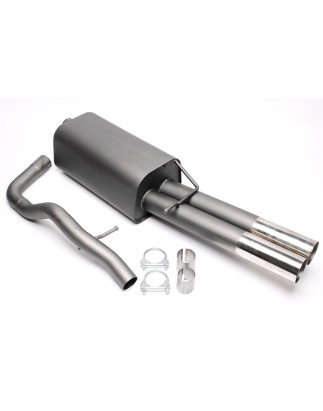 silenziatore sportivo  2x76mm per VW Bora, Bora Variant 1J (Cod. T-EVOBORAE276S)