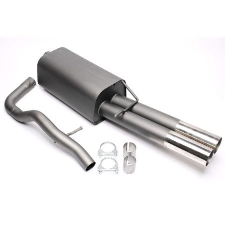 silenziatore sportivo  2x76mm per VW Bora, Bora Variant 1J (Cod. T-EVOBORAE276S)