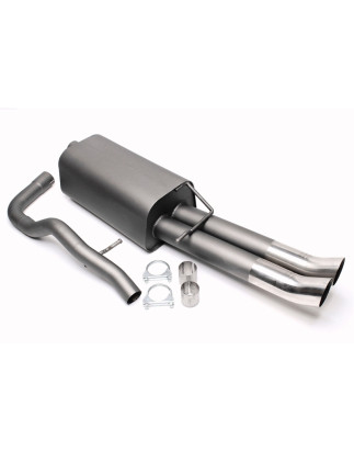 silenziatore sportivo  2x76mm DTM per VW Bora, Bora Variant 1J (Cod. T-EVOBORAED76)