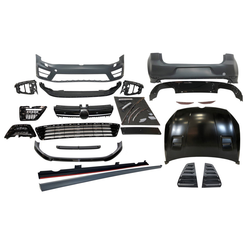 Kit estetico Volkswagen Golf 7 R 3/5P Look R20 (Cod. E-TCW510751085109007000606123)