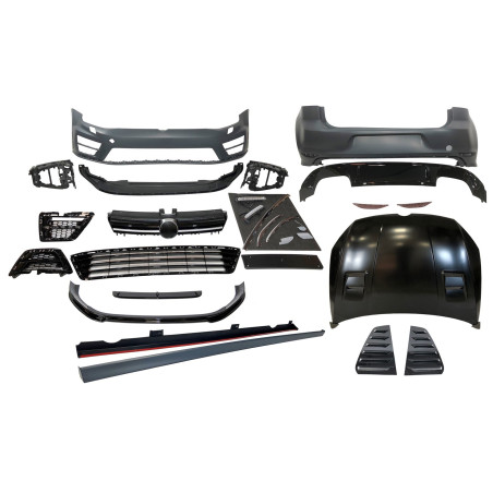 Kit estetico Volkswagen Golf 7 R 3/5P Look R20 (Cod. E-TCW510751085109007000606123)