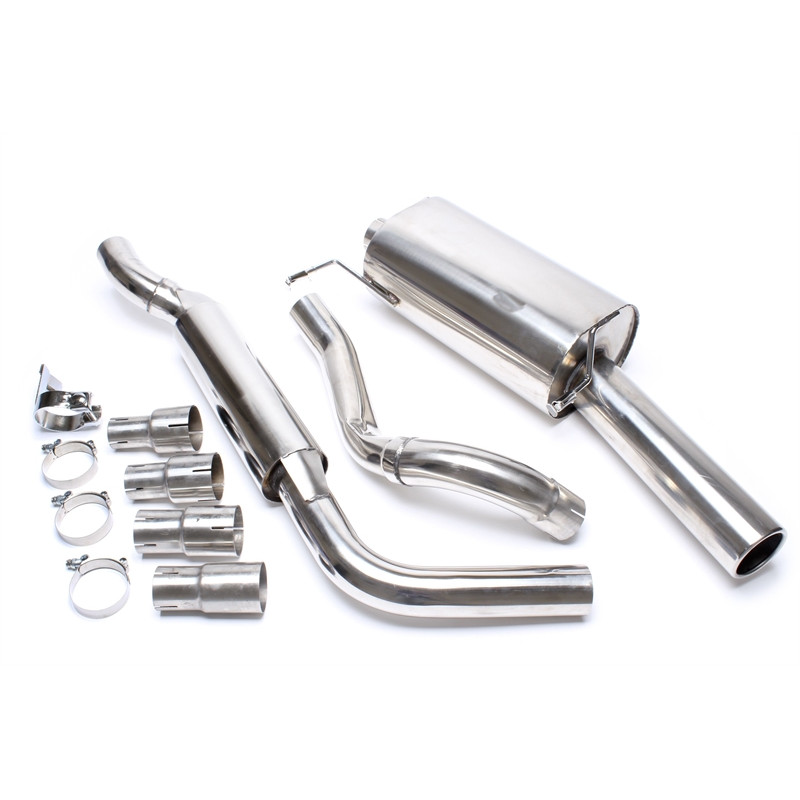 sistema di scarico 1x90mm per VW Golf I Cabrio, Scirocco II (Cod. T-EVOG1AE90)