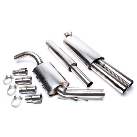 sistema di scarico 2x76mm per VW Golf II (Cod. T-EVOG2AE276)