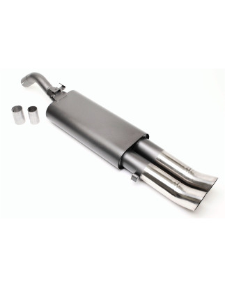 silenziatore sportivo  2x76mm DTM per VW Golf II (Cod. T-EVOG2ED76)