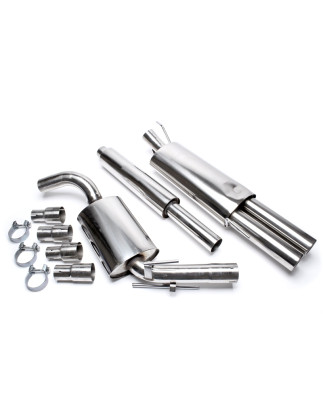 sistema di scarico 2x76mm per VW Golf III, Golf III+IV Cabrio (Cod. T-EVOG3AE276)