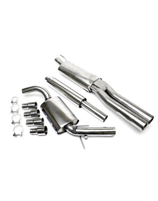sistema di scarico 2x76mm per VW Golf III Variant, Vento (Cod. T-EVOG3VAE276)