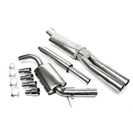sistema di scarico 2x76mm per VW Golf III Variant, Vento (Cod. T-EVOG3VAE276)