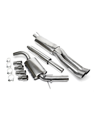 sistema di scarico 2x76mm DTM per VW Golf III Variant, Vento (Cod. T-EVOG3VAED76)