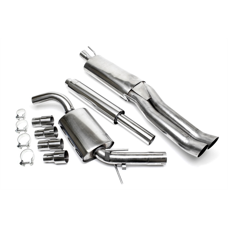 sistema di scarico 2x76mm DTM per VW Golf III Variant, Vento (Cod. T-EVOG3VAED76)