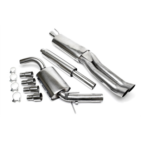 sistema di scarico 2x76mm DTM per VW Golf III Variant, Vento (Cod. T-EVOG3VAED76)