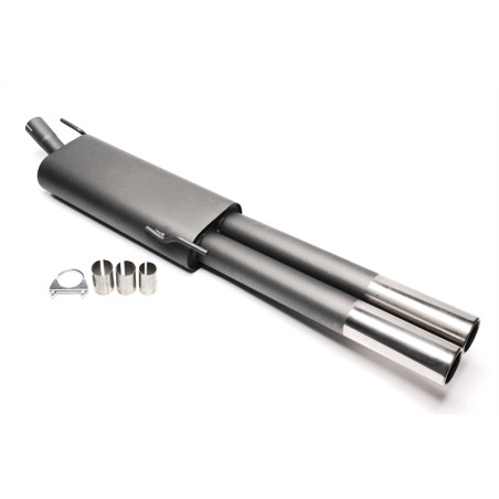 silenziatore sportivo  2x76mm per VW Golf III Variant, Vento (Cod. T-EVOG3VE276)