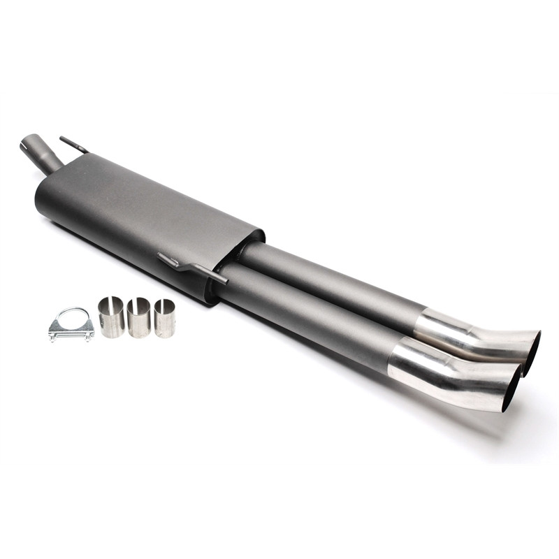 silenziatore sportivo  2x76mm DTM per VW Golf III Variant, Vento (Cod. T-EVOG3VED76)