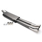 silenziatore sportivo  2x76mm DTM per VW Golf III Variant, Vento (Cod. T-EVOG3VED76)