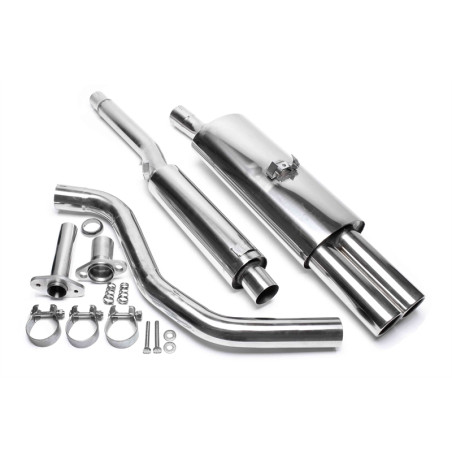sistema di scarico 2x76mm per VW Polo, Polo Classic, Polo Coupe  86C (Cod. T-EVOP3AE276)