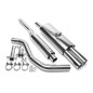 sistema di scarico 2x76mm per VW Polo, Polo Classic, Polo Coupe  86C (Cod. T-EVOP3AE276)