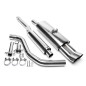 sistema di scarico 2x76mm DTM per VW Polo, Polo Classic, Polo Coupe  86C (Cod. T-EVOP3AED76)