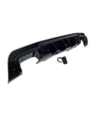 Diffusore Posteriore BMW E60 look M Performance Nero lucido Luce freno a led (Cod. E-TCB6381)