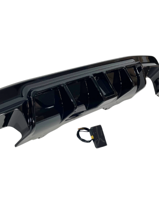 Diffusore Posteriore BMW E60 look M Performance Nero lucido Luce freno a led (Cod. E-TCB6381)