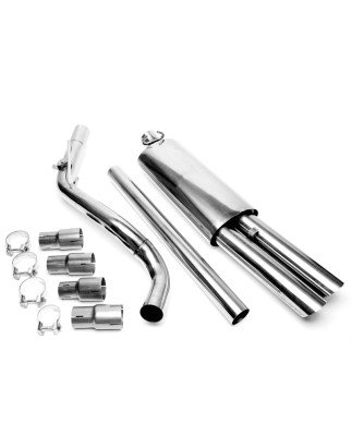 sistema di scarico sportivo 2x76mm per VW Golf II (Cod. T-RSG2E276SC)